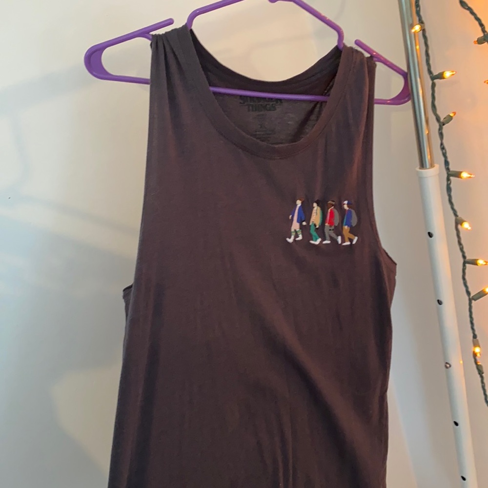 STRANGER THINGS netflix official grey tank top women’s XL
